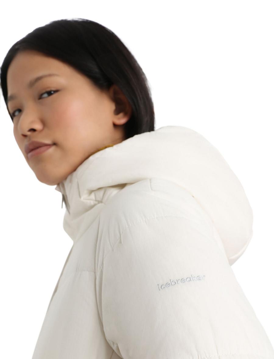 Vestes Icebreaker MerinoLoft™ Collingwood II 3Q Encapuchonné Femme Blanche | FR 1655NWYB